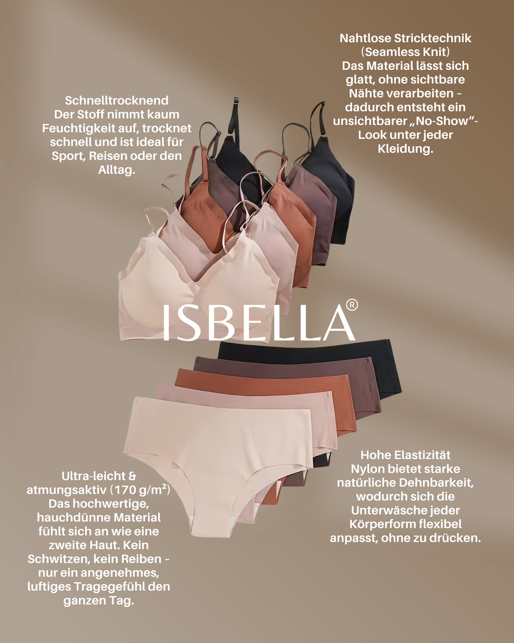 SilkTouch Invisible Set – Ultraleichtes Nahtlos-Set in 5 Farben