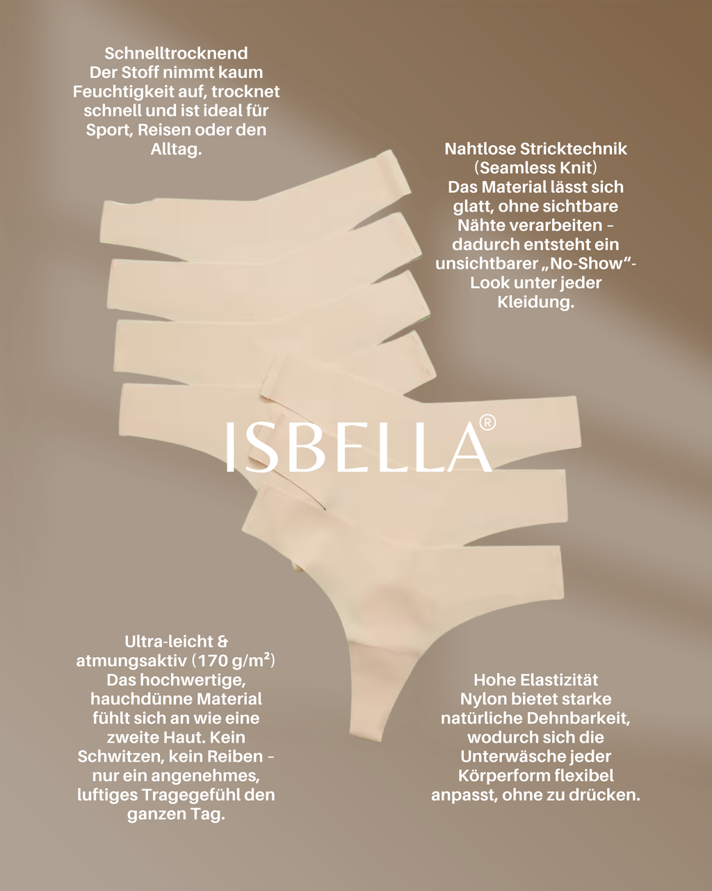 ISBELLA 7er-Set Seamless Low-Rise Slips
